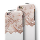 Rose Gold Lace Pattern 5 iPhone 6/6s or 6/6s Plus 2-Piece Hybrid INK-Fuzed Case