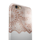 Rose Gold Lace Pattern 5 iPhone 6/6s or 6/6s Plus 2-Piece Hybrid INK-Fuzed Case