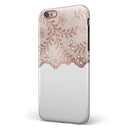 Rose Gold Lace Pattern 5 iPhone 6/6s or 6/6s Plus 2-Piece Hybrid INK-Fuzed Case