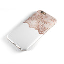 Rose Gold Lace Pattern 5 iPhone 6/6s or 6/6s Plus 2-Piece Hybrid INK-Fuzed Case