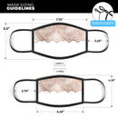 Rose Gold Lace Pattern 5 - Made in USA Mouth Cover Unisex Anti-Dust Cotton Blend Reusable & Washable Face Mask with Adjustable Sizing for Adult or Child
