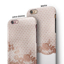 Rose Gold Lace Pattern 6 iPhone 6/6s or 6/6s Plus 2-Piece Hybrid INK-Fuzed Case