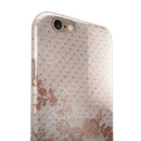 Rose Gold Lace Pattern 6 iPhone 6/6s or 6/6s Plus 2-Piece Hybrid INK-Fuzed Case