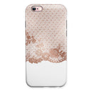 Rose Gold Lace Pattern 6 iPhone 6/6s or 6/6s Plus 2-Piece Hybrid INK-Fuzed Case