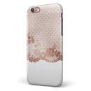 Rose Gold Lace Pattern 6 iPhone 6/6s or 6/6s Plus 2-Piece Hybrid INK-Fuzed Case
