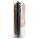 Rose Gold Lace Pattern 6 iPhone 6/6s or 6/6s Plus 2-Piece Hybrid INK-Fuzed Case