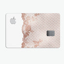Rose Gold Lace Pattern 6 - Premium Protective Decal Skin-Kit for the Apple Credit Card