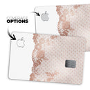 Rose Gold Lace Pattern 6 - Premium Protective Decal Skin-Kit for the Apple Credit Card