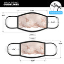 Rose Gold Lace Pattern 6 - Made in USA Mouth Cover Unisex Anti-Dust Cotton Blend Reusable & Washable Face Mask with Adjustable Sizing for Adult or Child