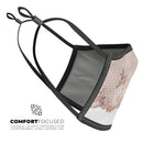 Rose Gold Lace Pattern 6 - Made in USA Mouth Cover Unisex Anti-Dust Cotton Blend Reusable & Washable Face Mask with Adjustable Sizing for Adult or Child