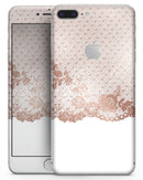 Rose Gold Lace Pattern 6 - Skin-kit for the iPhone 8 or 8 Plus