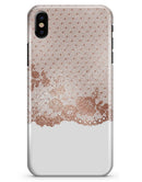 Rose Gold Lace Pattern 6 - iPhone X Clipit Case