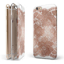 Rose Gold Lace Pattern 7 iPhone 6/6s or 6/6s Plus 2-Piece Hybrid INK-Fuzed Case