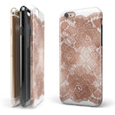 Rose Gold Lace Pattern 7 iPhone 6/6s or 6/6s Plus 2-Piece Hybrid INK-Fuzed Case