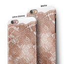 Rose Gold Lace Pattern 7 iPhone 6/6s or 6/6s Plus 2-Piece Hybrid INK-Fuzed Case