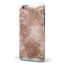 Rose Gold Lace Pattern 7 iPhone 6/6s or 6/6s Plus 2-Piece Hybrid INK-Fuzed Case