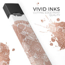 Rose Gold Lace Pattern 7 - Premium Decal Protective Skin-Wrap Sticker compatible with the Juul Labs vaping device
