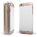 Rose Gold Lace Pattern 8 iPhone 6/6s or 6/6s Plus 2-Piece Hybrid INK-Fuzed Case