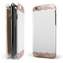 Rose Gold Lace Pattern 8 iPhone 6/6s or 6/6s Plus 2-Piece Hybrid INK-Fuzed Case