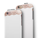 Rose Gold Lace Pattern 8 iPhone 6/6s or 6/6s Plus 2-Piece Hybrid INK-Fuzed Case