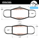 Rose Gold Lace Pattern 8 - Made in USA Mouth Cover Unisex Anti-Dust Cotton Blend Reusable & Washable Face Mask with Adjustable Sizing for Adult or Child