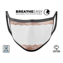 Rose Gold Lace Pattern 8 - Made in USA Mouth Cover Unisex Anti-Dust Cotton Blend Reusable & Washable Face Mask with Adjustable Sizing for Adult or Child