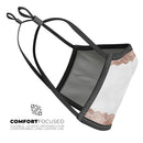 Rose Gold Lace Pattern 8 - Made in USA Mouth Cover Unisex Anti-Dust Cotton Blend Reusable & Washable Face Mask with Adjustable Sizing for Adult or Child