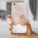 Rose Gold Lace Pattern 9 iPhone 6/6s or 6/6s Plus 2-Piece Hybrid INK-Fuzed Case