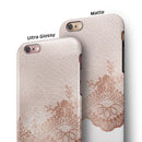 Rose Gold Lace Pattern 9 iPhone 6/6s or 6/6s Plus 2-Piece Hybrid INK-Fuzed Case