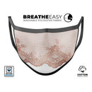 Rose Gold Lace Pattern 9 - Made in USA Mouth Cover Unisex Anti-Dust Cotton Blend Reusable & Washable Face Mask with Adjustable Sizing for Adult or Child