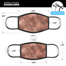 Rose Gold Liquid Abstract - Made in USA Mouth Cover Unisex Anti-Dust Cotton Blend Reusable & Washable Face Mask with Adjustable Sizing for Adult or Child