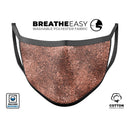 Rose Gold Liquid Abstract - Made in USA Mouth Cover Unisex Anti-Dust Cotton Blend Reusable & Washable Face Mask with Adjustable Sizing for Adult or Child