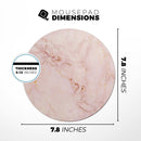 Rose Gold Marble Stone// WaterProof Rubber Foam Backed Anti-Slip Mouse Pad for Home Work Office or Gaming Computer Desk