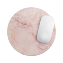 Rose Gold Marble Stone// WaterProof Rubber Foam Backed Anti-Slip Mouse Pad for Home Work Office or Gaming Computer Desk