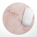 Rose Gold Marble Stone// WaterProof Rubber Foam Backed Anti-Slip Mouse Pad for Home Work Office or Gaming Computer Desk