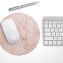 Rose Gold Marble Stone// WaterProof Rubber Foam Backed Anti-Slip Mouse Pad for Home Work Office or Gaming Computer Desk