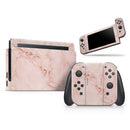 Rose Gold Marble Stone // Skin Decal Wrap Kit for Nintendo Switch Console & Dock, Joy-Cons, Pro Controller, Lite, 3DS XL, 2DS XL, DSi, or Wii - Vinyl Skin Wrap for Nintendo Switch 2, OLED, Lite, Pro Controller, Wii & Classic Handhelds