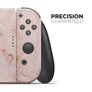 Rose Gold Marble Stone // Skin Decal Wrap Kit for Nintendo Switch Console & Dock, Joy-Cons, Pro Controller, Lite, 3DS XL, 2DS XL, DSi, or Wii - Vinyl Skin Wrap for Nintendo Switch 2, OLED, Lite, Pro Controller, Wii & Classic Handhelds