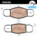 Rose Gold Scratched - Made in USA Mouth Cover Unisex Anti-Dust Cotton Blend Reusable & Washable Face Mask with Adjustable Sizing for Adult or Child