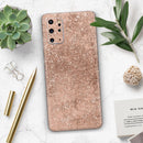 Rose Gold Scratched - Premium Vinyl Skin Decal for Samsung Galaxy S25 Ultra, S24, S23, S22 & All Galaxy S Models