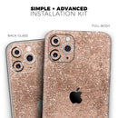 Rose Gold Scratched - Protective Skin Wrap & Decal – Compatible with iPhone SE to iPhone 17 Pro Max (All Models)