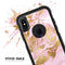Rose Pink Marble & Digital Gold Frosted Foil V10 - Skin Kit for the iPhone OtterBox Cases