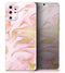 Rose Pink Marble & Digital Gold Frosted Foil V11 2 - Skin-Kit for the Samsung Galaxy S-Series S20, S20 Plus, S20 Ultra , S10 & others (All Galaxy Devices Available)
