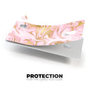 Rose Pink Marble & Digital Gold Frosted Foil V11 - Premium Protective Decal Skin-Kit for the Apple Credit Card