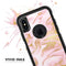 Rose Pink Marble & Digital Gold Frosted Foil V11 - Skin Kit for the iPhone OtterBox Cases