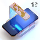 Rose Pink Marble & Digital Gold Frosted Foil V11 UV Germicidal Sanitizing Sterilizing Wireless Smart Phone Screen Cleaner + Charging Station
