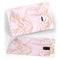 Rose Pink Marble & Digital Gold Frosted Foil V12 - Premium Protective Decal Skin-Kit for the Apple Credit Card