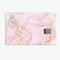 Rose Pink Marble & Digital Gold Frosted Foil V12 - Premium Protective Decal Skin-Kit for the Apple Credit Card