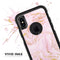 Rose Pink Marble & Digital Gold Frosted Foil V12 - Skin Kit for the iPhone OtterBox Cases