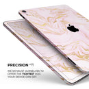 Rose Pink Marble & Digital Gold Frosted Foil V12 - Full Body Skin Decal for the Apple iPad Pro 12.9", 11", 10.5", 9.7", Air or Mini (All Models Available)